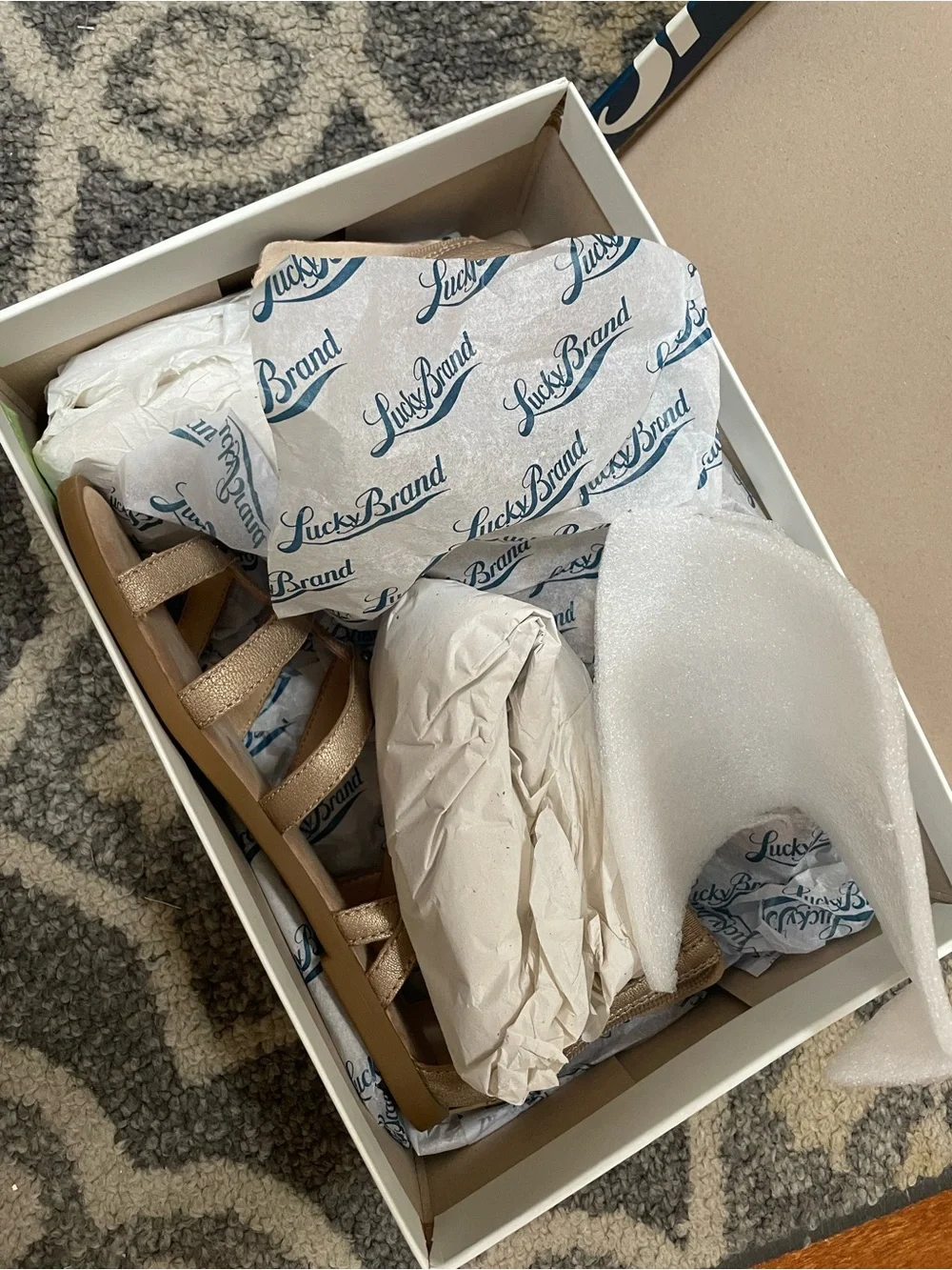 Lucky Brand Champagne Strappy Gladiator Sandals